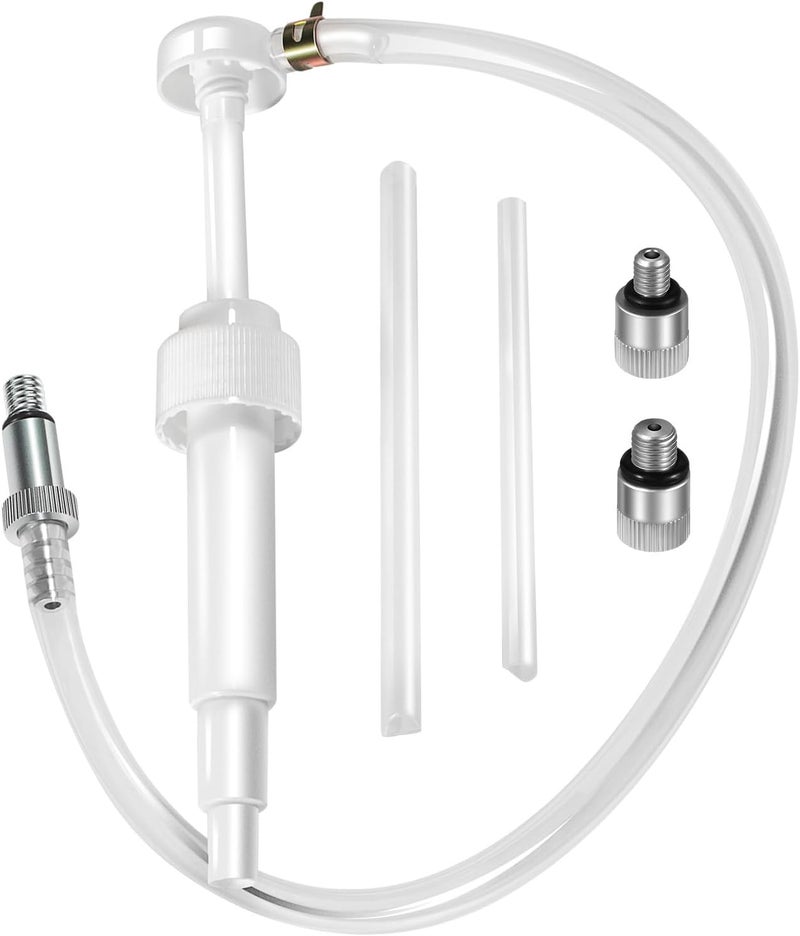 Bzcovac Lower Unit Gear Oil Pump for Standard Quart Bottles - 8cc Pump, 8mm & 10mm Adapters, 3/8" Metal Swivel - Outboard Motors Gear Lube Pump for Mercury, Yamaha, Suzuki, and More - Image 1